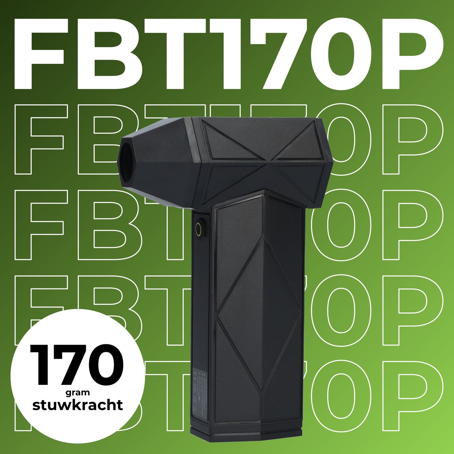 FBT170P - Super power turbo fan - Stofblazer - Air duster - Zwart